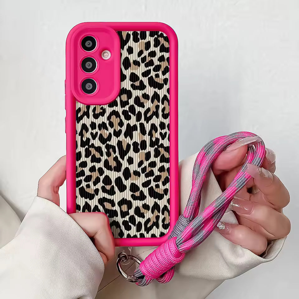 Leopard Wrist Lanyard Case for Samsung S Series & A Series by Agency286