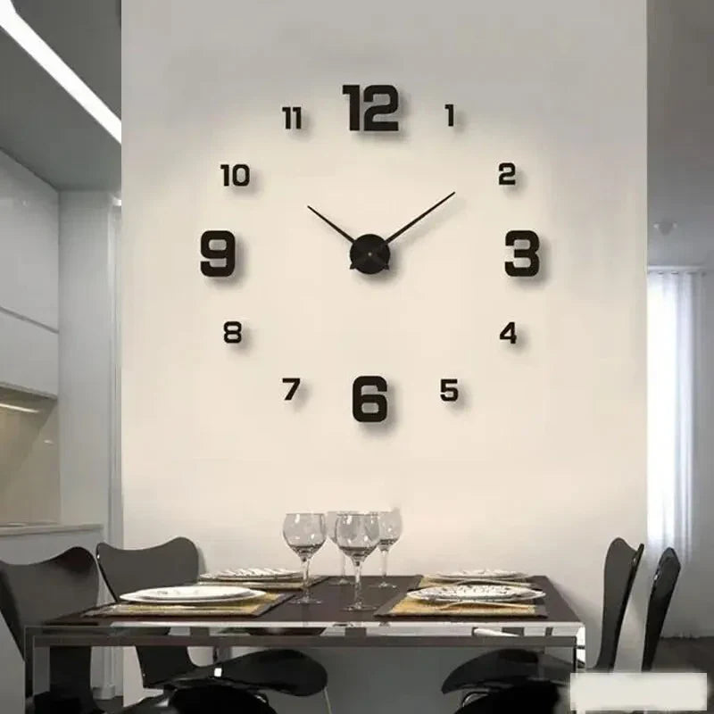 TimeScape Frameless DIY Wall Clock – Silent Modern Decor By Agency286