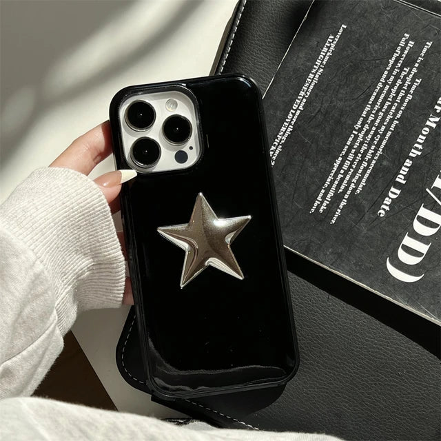 Y2K Cute 3D Star Plated Soap Phone Case for iPhone by Agency286