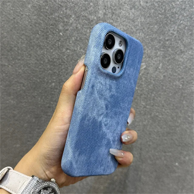 INS Washed Denim Jeans Phone Case for iPhone by Agency286