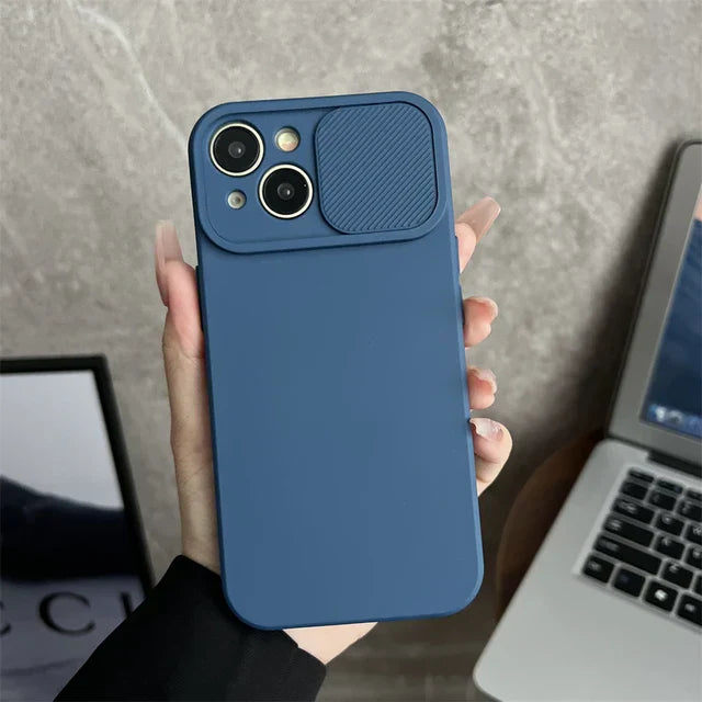 Soft Silicone Camera Protection Case with Slide Cover for iPhone by Agency286