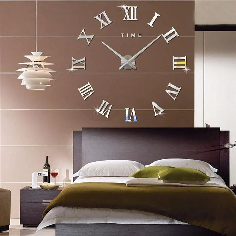 Reflecta Roman 3D Mirror Wall Clock – DIY Acrylic Digital Timepiece By Agency286