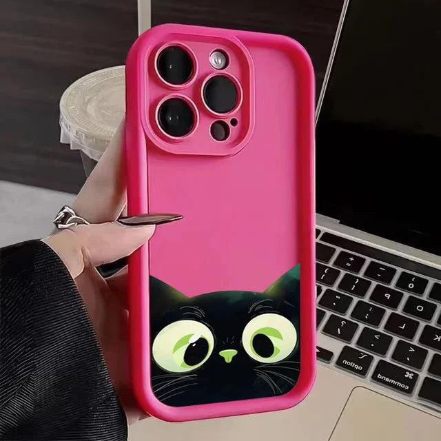 Meow-velous Cartoon Cat Soft Phone Case for iPhone by Agency286