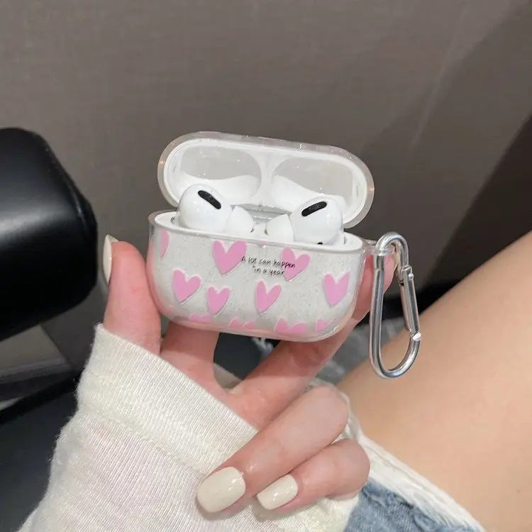 Pink Heart Flower Case for AirPods by Agency286